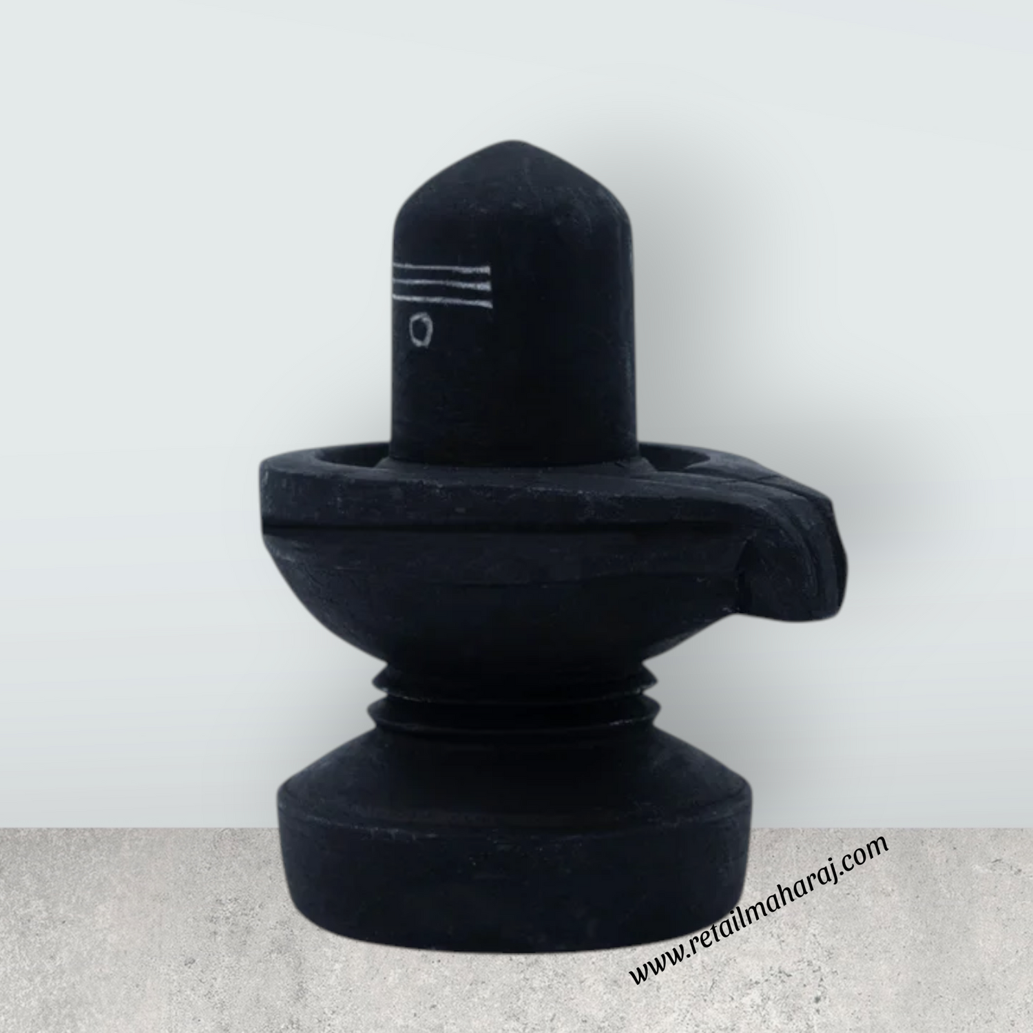 Shiv Ling Murti - 4.5 x 3 Inches | Soft Stone Shiva Lingam Statue/ Shivling Statue for Pooja - Retail Maharaj