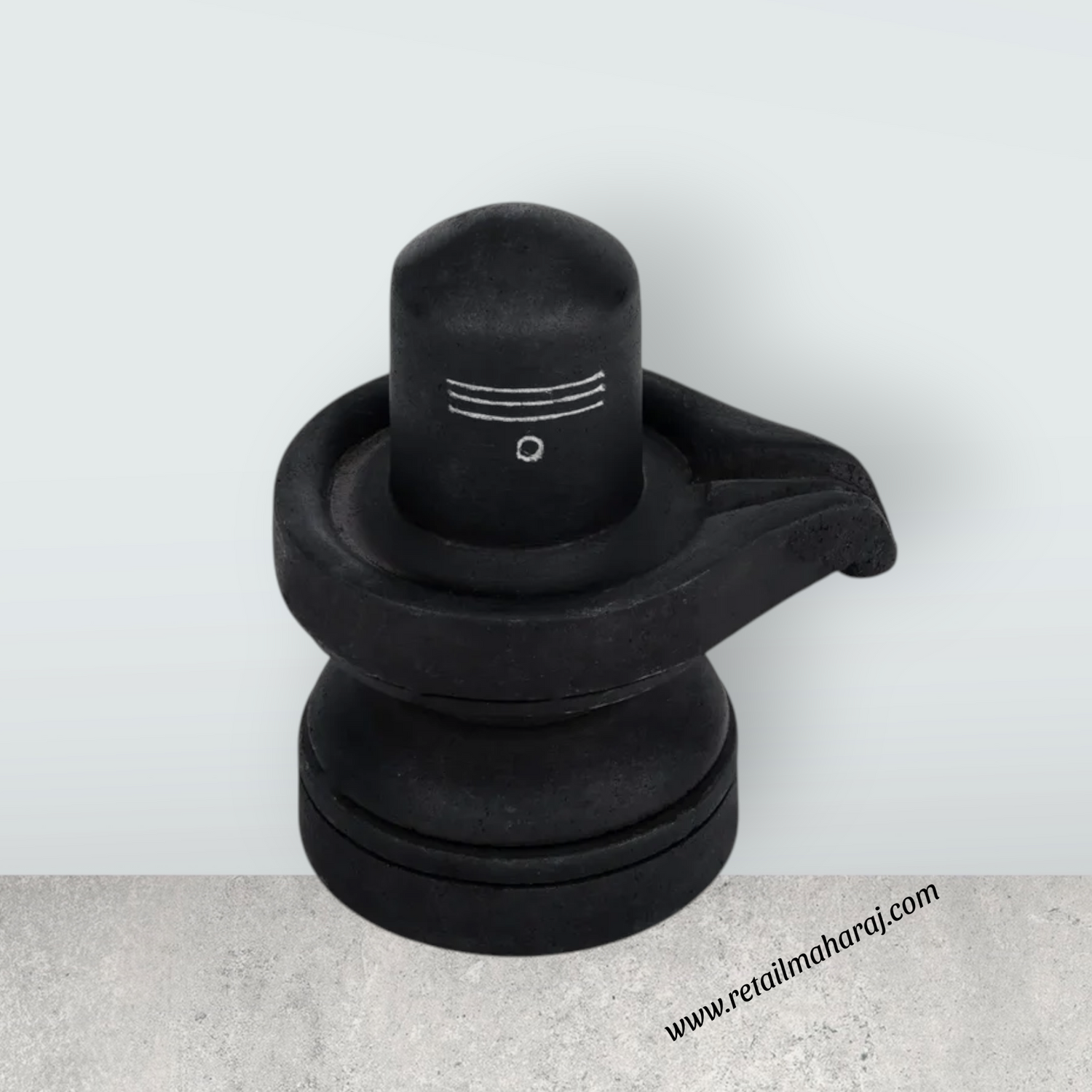 Shiv Ling Murti - 6 x 5.5 Inches | Soft Stone Shiva Lingam Idol/ Shivling Statue For Pooja - Retail Maharaj