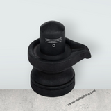 Shiv Ling Murti - 6 x 5.5 Inches | Soft Stone Shiva Lingam Idol/ Shivling Statue For Pooja - Retail Maharaj
