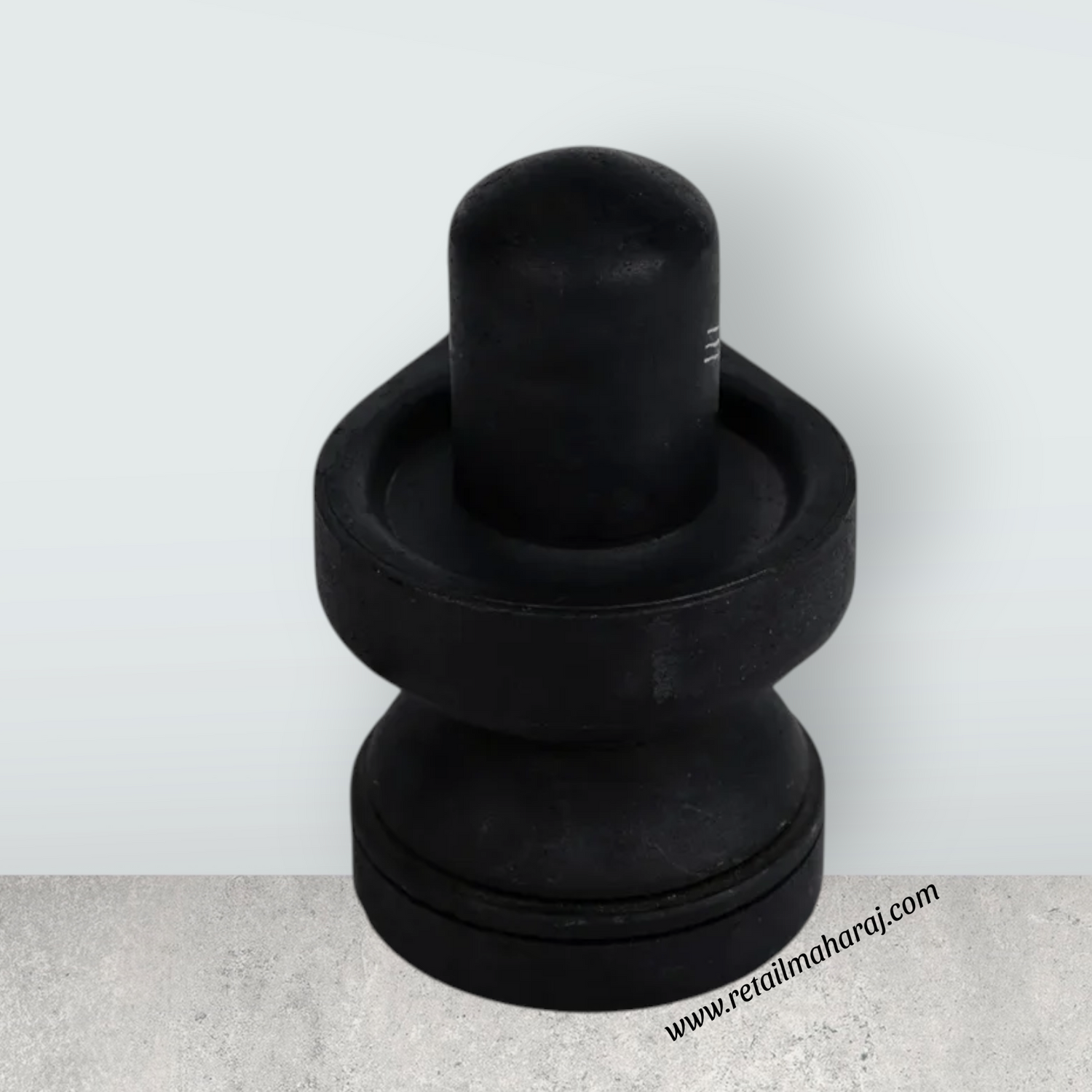 Shiv Ling Murti - 6 x 5.5 Inches | Soft Stone Shiva Lingam Idol/ Shivling Statue For Pooja - Retail Maharaj