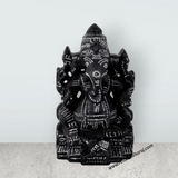 Ganesha Murti - 4.5 x 3 Inches | Soft Stone Vinayakar Idol / Ganapathi Sculpture For Home Decor - Retail Maharaj