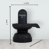 Shivling - 5 x 4 Inches | Soft Stone Shivaling Idol/ Shiva Lingam Statue For Home Temple - Retail Maharaj