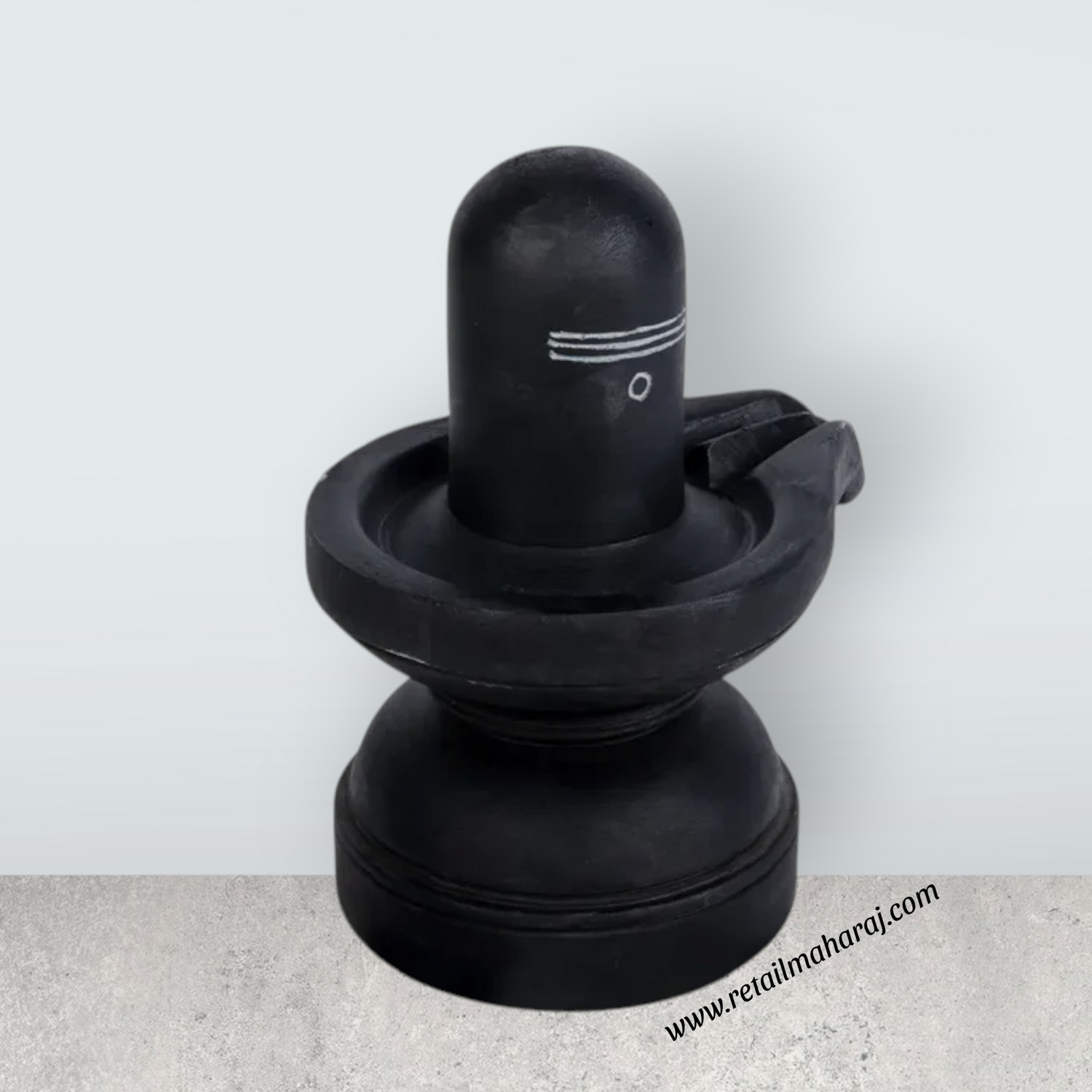 Shivling - 5 x 4 Inches | Soft Stone Shivaling Idol/ Shiva Lingam Statue For Home Temple - Retail Maharaj