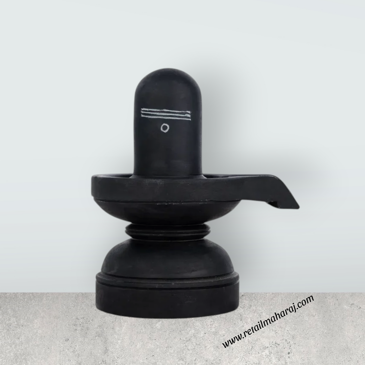 Shivling - 5 x 4 Inches | Soft Stone Shivaling Idol/ Shiva Lingam Statue For Home Temple - Retail Maharaj
