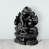 Ganesha Murti - 8 x 6 Inches | Soft Stone Vinayakar Idol / Ganapathi Sculpture For Home Decor - Retail Maharaj