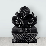 Ganesha Murti - 8 x 6 Inches | Soft Stone Vinayakar Idol / Ganapathi Sculpture For Home Decor - Retail Maharaj
