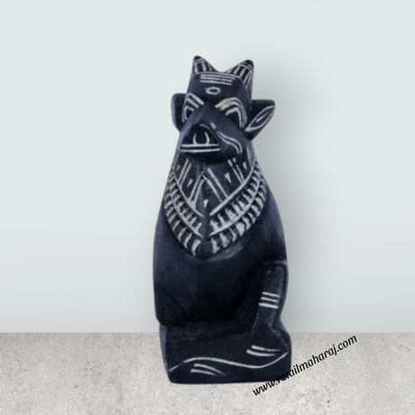 Nandi Statue - 4 x 4 Inches | Soft Stone Nandi Idol / Nandi Murti for Pooja - Retail Maharaj