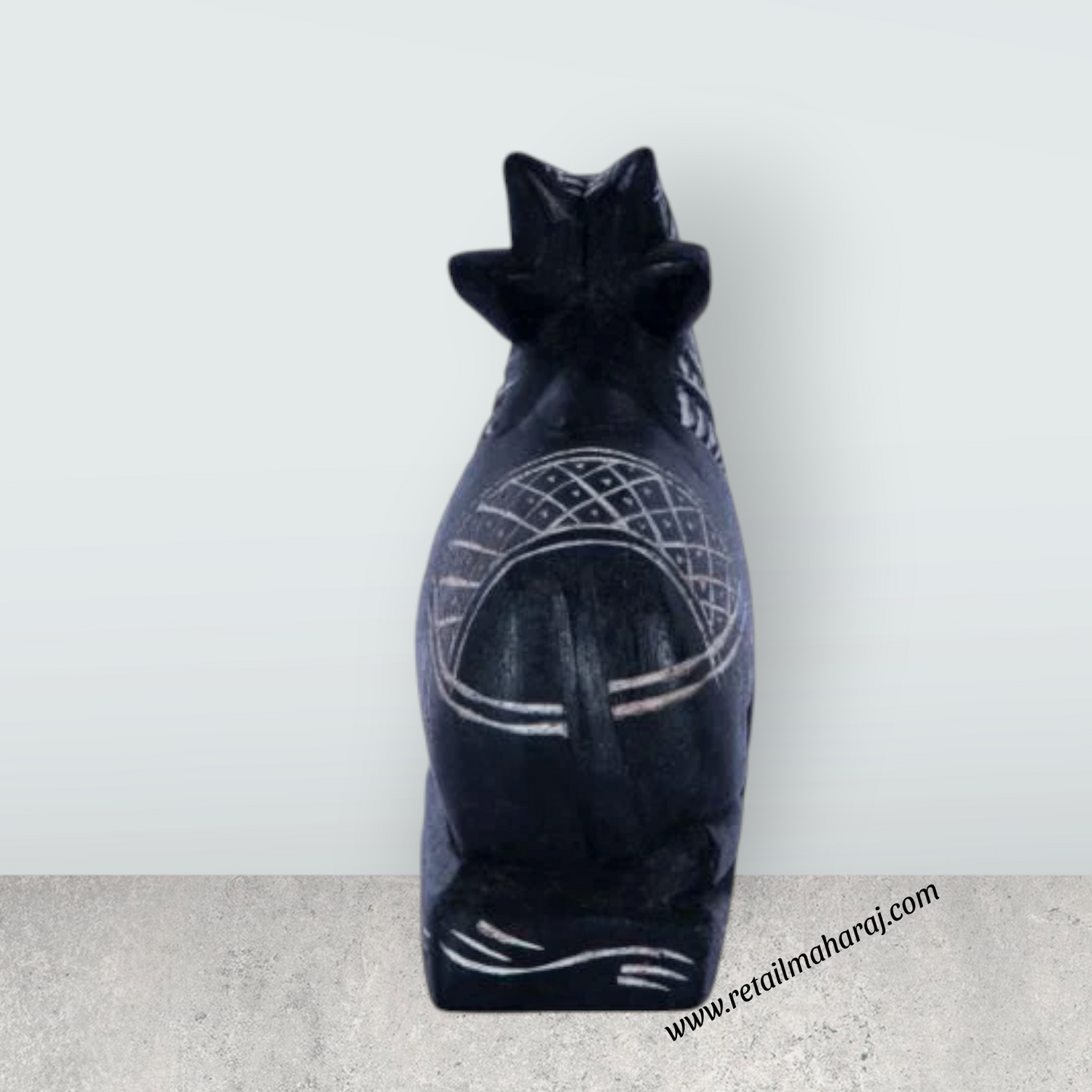 Nandi Statue - 4 x 4 Inches | Soft Stone Nandi Idol / Nandi Murti for Pooja - Retail Maharaj