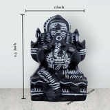 Ganesh Murti - 2.5 x 2 Inches | Soft Stone Ganapati Murti/ Vinayagar Idol for Pooja - Retail Maharaj