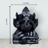 Ganesh Murti - 3.5 x 2.5 Inches | Soft Stone Ganapati Murti/ Vinayagar Idol for Pooja - Retail Maharaj