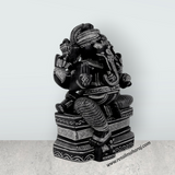 Ganesha Murti - 10 x 7 Inches | Soft Stone Vinayakar Idol / Ganapathi Sculpture For Home Decor - Retail Maharaj