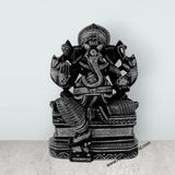 Ganesha Murti - 10 x 7 Inches | Soft Stone Vinayakar Idol / Ganapathi Sculpture For Home Decor - Retail Maharaj