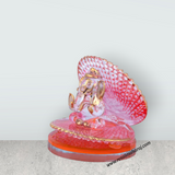Ganesha Murti Statue - 2.5 x 2 Inches | Ganesh in Seashell/ Vinayaka Idol for Pooja
