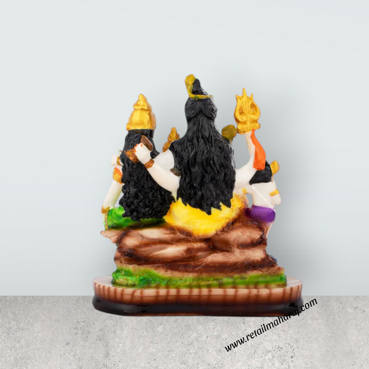 Shiv Family Murti - 6 x 5 Inches | Resin Idol/ Shiv Parivar Murti for Pooja