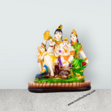 Shiv Family Murti - 6 x 5 Inches | Resin Idol/ Shiv Parivar Murti for Pooja