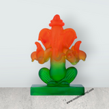Ganesh Murti - 3 x 2 Inches | Crystal Ganesh Idol/ Two Side View Statue/ Ganapathi Idol for Home - Retail Maharaj