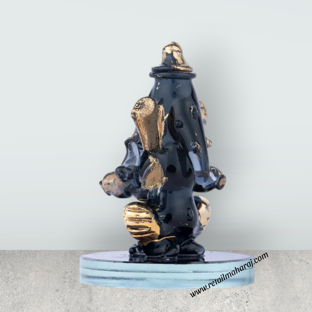 Ganesh Murti - 3 x 1.5 Inches | Ganpati Murti/ Crystal Statue/ Vinayagar for Home