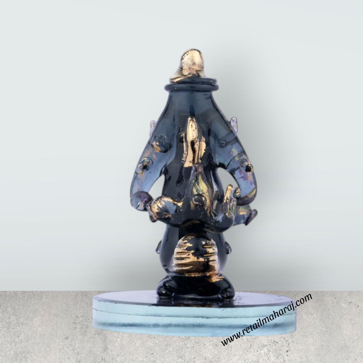 Ganesh Murti - 3 x 1.5 Inches | Ganpati Murti/ Crystal Statue/ Vinayagar for Home