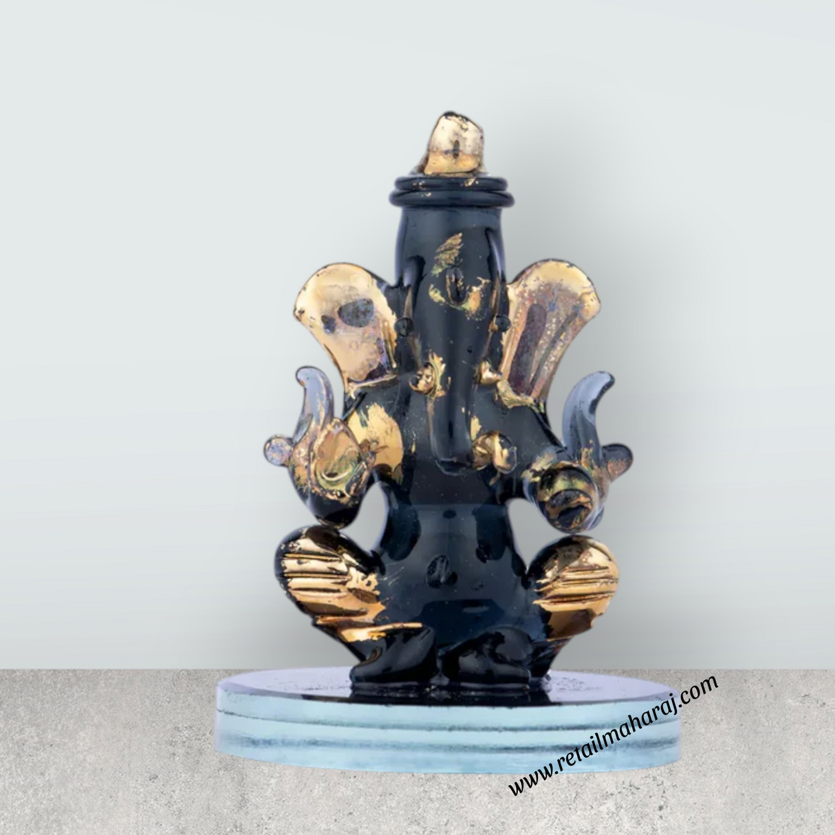 Ganesh Murti - 3 x 1.5 Inches | Ganpati Murti/ Crystal Statue/ Vinayagar for Home