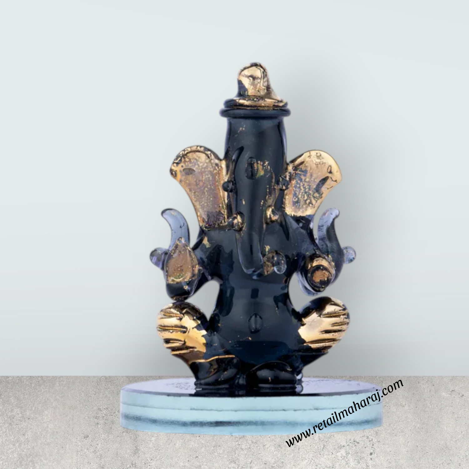 Ganesh Murti - 3 x 1.5 Inches | Ganpati Murti/ Crystal Statue/ Vinayagar for Home