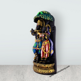 Radha Krishna Murti - 15 x 7 Inches | Resin Statue/ Standing Radha Krishna Idol For Festive Decoration And Gifting Purpose - Retail Maharaj