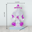 Ganesh Murti - 3.05 x 2.05 Inches | Crystal Ganpati Murti/ Sitting Vinayaka Statue for Pooja - Retail Maharaj