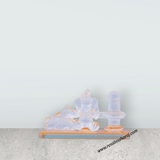 Shivaling Ganesh Nandi Statue - 2 x 3 Inches | Crystal Ganpati Murti/ Crystal Shivling/ Crystal Nandi for Pooja
