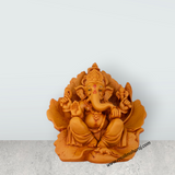 Ganesh Statue - 7 x 4 Inches | Wooden Polish Statue/ Vinayaka Idol / Ganesh Idol for Pooja - Retail Maharaj