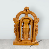 Murugan Statue With Arch - 6 x 3.5 Inches | Resin Statue/ Wooden Polish Standing Kartikeya Statue for Pooja - Retail Maharaj