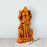 Mayil Murugan - 7 x 4 Inches | Marble Dust Statue/ Wooden Polish Peacock Murugar for Pooja - Retail Maharaj