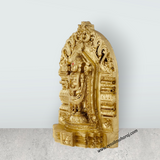 Balaji Murti - 6 x 4 Inches | Resin Statue/ Brass Polish Balaji Idol/ Venkateswara Idol for Pooja