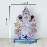 Ganesha Murti Statue - 2.25 x 1.75 Inches | Glass Ganesh Statue/ Vinayaka Idol for Pooja