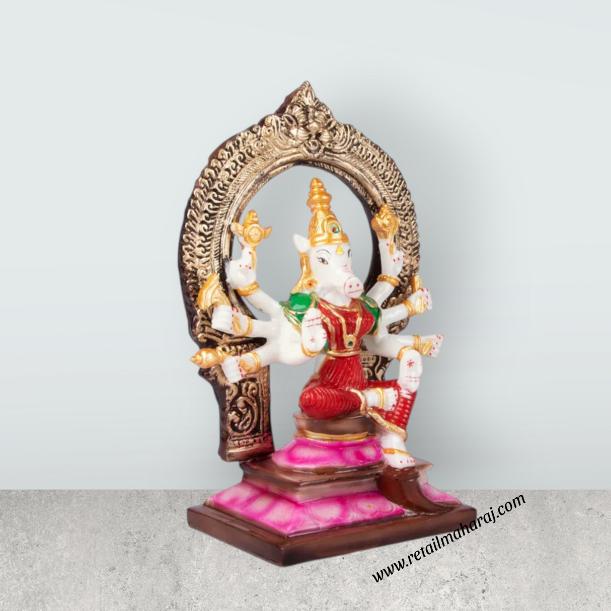 Varahi Idol - 9 x 6.5 Inches | Resin Statue/ Varahi Amman Statue for Worship - Retail Maharaj