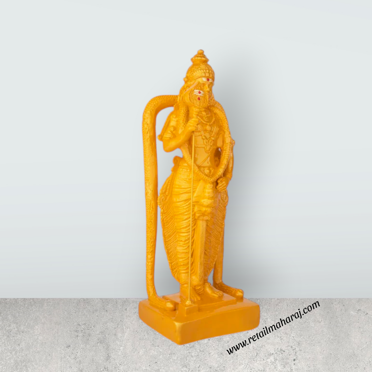 Murugan Statue - 9.5 x 5.5 Inches | Resin Statue/ Antique Finish Muruga Statue for Pooja - Retail Maharaj