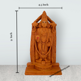 Balaji Murti - 9 x 4.5 Inches | Wooden Polish Balaji Statue/ Balaji Idol for Pooja - Retail Maharaj