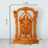 Balaji Murti - 14 x 7 Inches | Wooden Polish Balaji Statue/ Balaji Idol for Pooja - Retail Maharaj