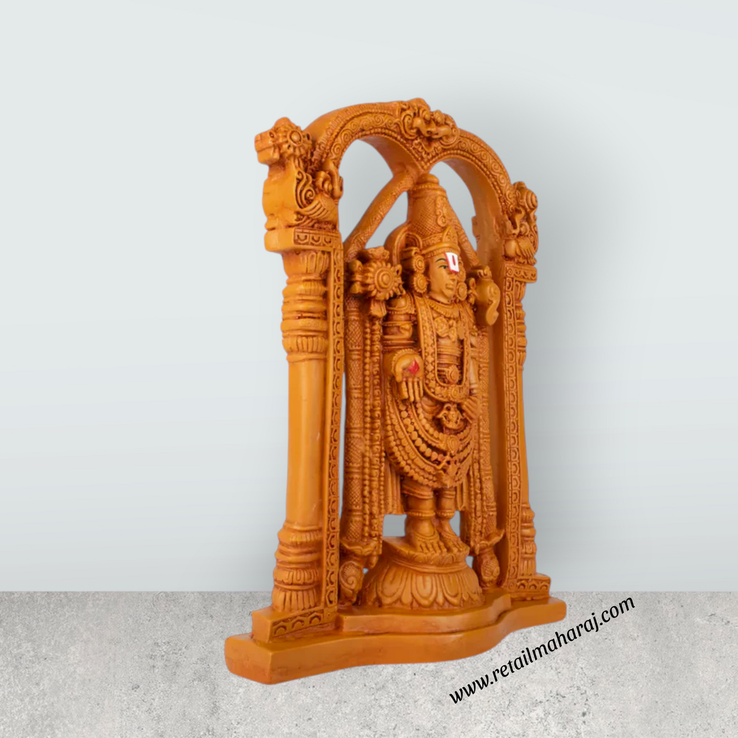 Balaji Murti - 14 x 7 Inches | Wooden Polish Balaji Statue/ Balaji Idol for Pooja - Retail Maharaj