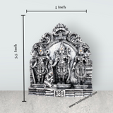 Ram Darbar Murti with Arch - 5.5 x 5 Inches | Resin Statue/ Stone Polish Ram Darbar Idol for Pooja - Retail Maharaj