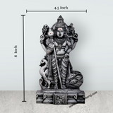 Mayil Murugan Statue - 8 x 4.5 Inches | Resin Statue/ Stone Polish Peacock Murugan Idol for Pooja - Retail Maharaj