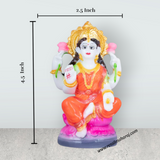 Lakshmi Idol Sitting On Lotus - 4.5 x 2.5 Inches | Marble Murti/ Sitting Laxmi Idol/ Laxmi Murti for Pooja - Retail Maharaj
