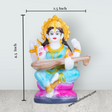 Saraswati Murti Sitting On Lotus - 4.5 x 2.5 Inches | Marble Murti/ Saraswati Idol/Saraswathy Idol for Home - Retail Maharaj