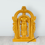 Murugan Statue With Arch - 8.75 x 5.75 Inches | Resin Kartikeya Statue/ Gold Polish Murugan Idol for Worship - Retail Maharaj