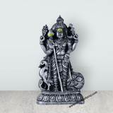 Murugan Statue With Peacock - 7.5 x 4 Inches | Resin Murugan Murti/ Antique Silver Polish Murugan Silai for Home - Retail Maharaj