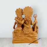 Shiv Family Murti With Base - 8.5 x 6 Inches | Resin Statue/ Wooden Polish Shiva Family Statue for Pooja - Retail Maharaj