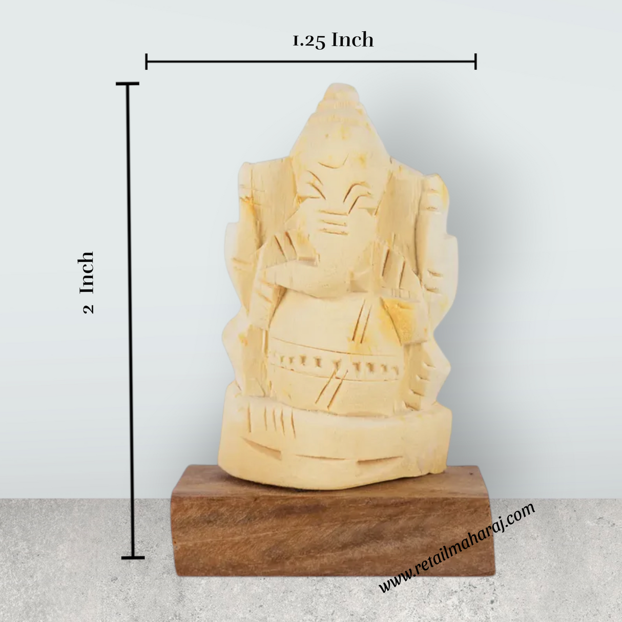 Vellerukku Vinayagar Statue - 2 x 1.25 Inches | Vellerukku Ganesh Murti for Pooja - Retail Maharaj