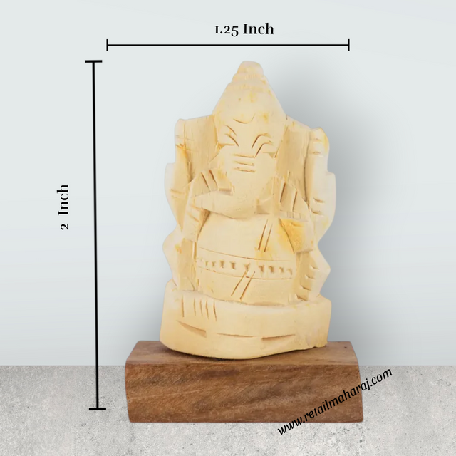 Vellerukku Vinayagar Statue - 2 x 1.25 Inches | Vellerukku Ganesh Murti for Pooja - Retail Maharaj