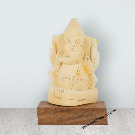 Vellerukku Vinayagar Statue - 2 x 1.25 Inches | Vellerukku Ganesh Murti for Pooja - Retail Maharaj