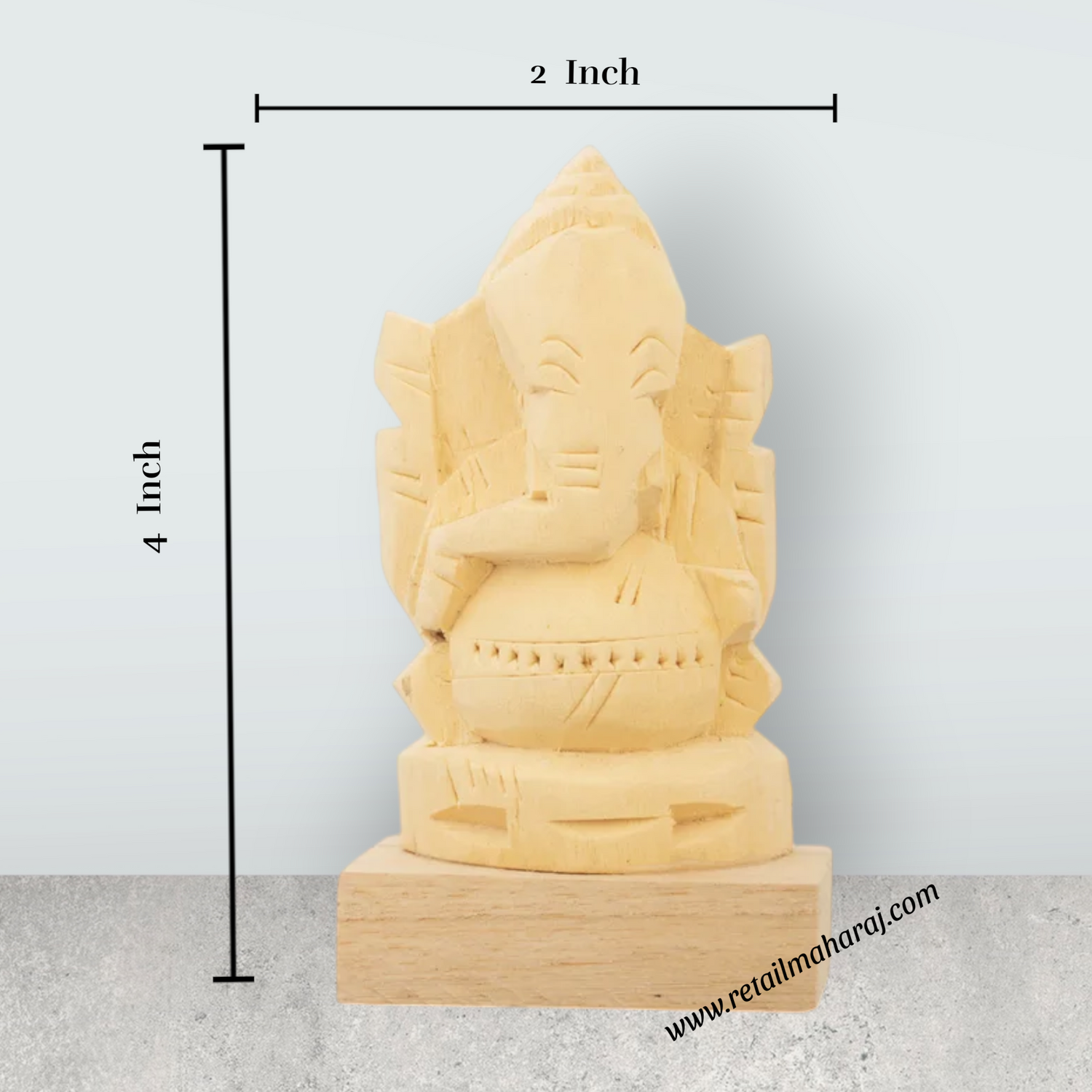 Vellerukku Vinayagar Statue - 4 x 2 Inches | Vellerukku Ganesh Murti for Pooja - Retail Maharaj