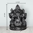 Ganesha Murti - 18 x 14 Inches | Black Stone Vinayakar Idol / Ganapathi Sculpture For Home Decor - Retail Maharaj
