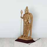Murugan Statue - 6 x 3 Inches | Standing Murugan Idol/ Resin & Gold Polish Murugan Silai for Pooja - Retail Maharaj